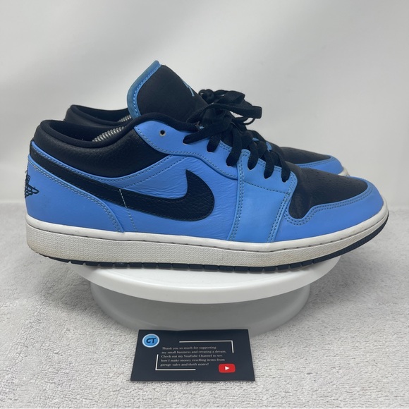 Nike Air Jordan 1 AJ1 Low University Blue Black Shoes 553558-041 Men’s Size 11.5 - Picture 1 of 7